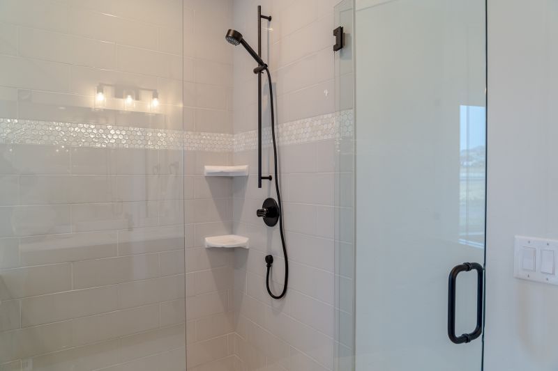 Finished Shower with Glass Panels